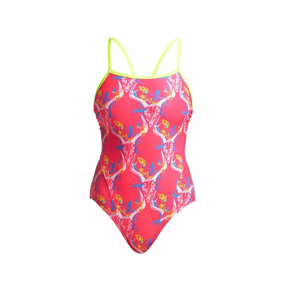 Womens * | Online Store Funkita Sweet Skulls Ladies Single Strap One Piece