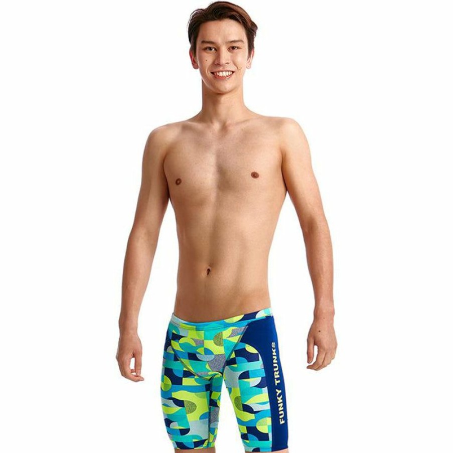 Kids * | Premium Funky Trunks Sand Storm Boys Training Jammer