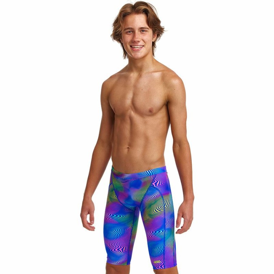 Kids * | Best Sellers Funky Trunks Screen Time Boys Training Jammers