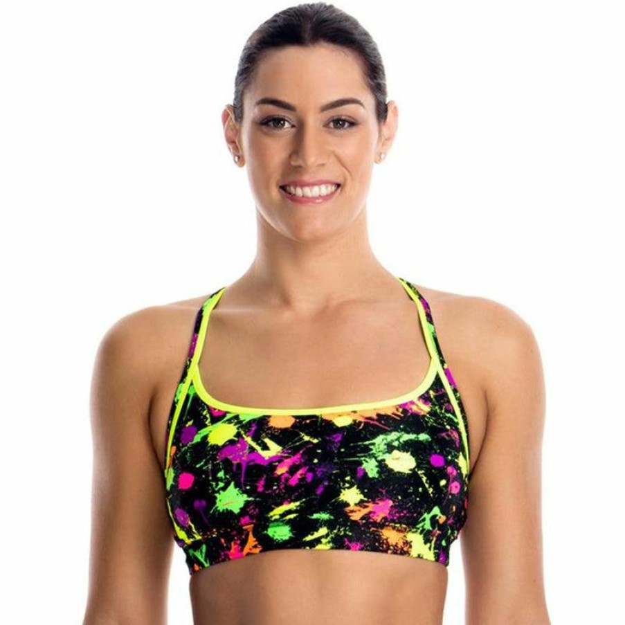 Womens * | Reliable Quality Funkita Splatter Attack Ladies Sports Top