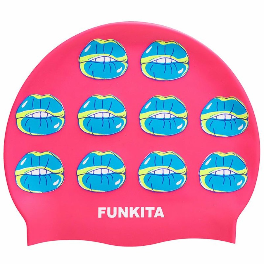 Accessories * | Best Sellers Funkita Kiss Kiss Silicone Swimming Cap