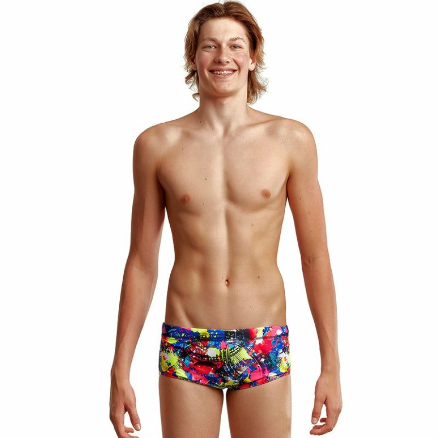 Kids * | Best-Selling Funky Trunks Smash City Boys Classic Trunks