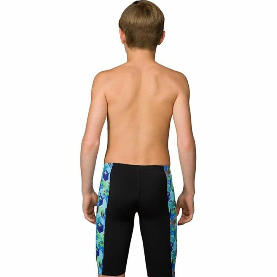 Kids * | Tendy Style Maru Tower Block Ted Pacer Boys Jammer Blue