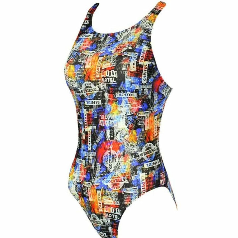 Womens * | Online Store Maru Capital Tek Back Ladies Swimsuit