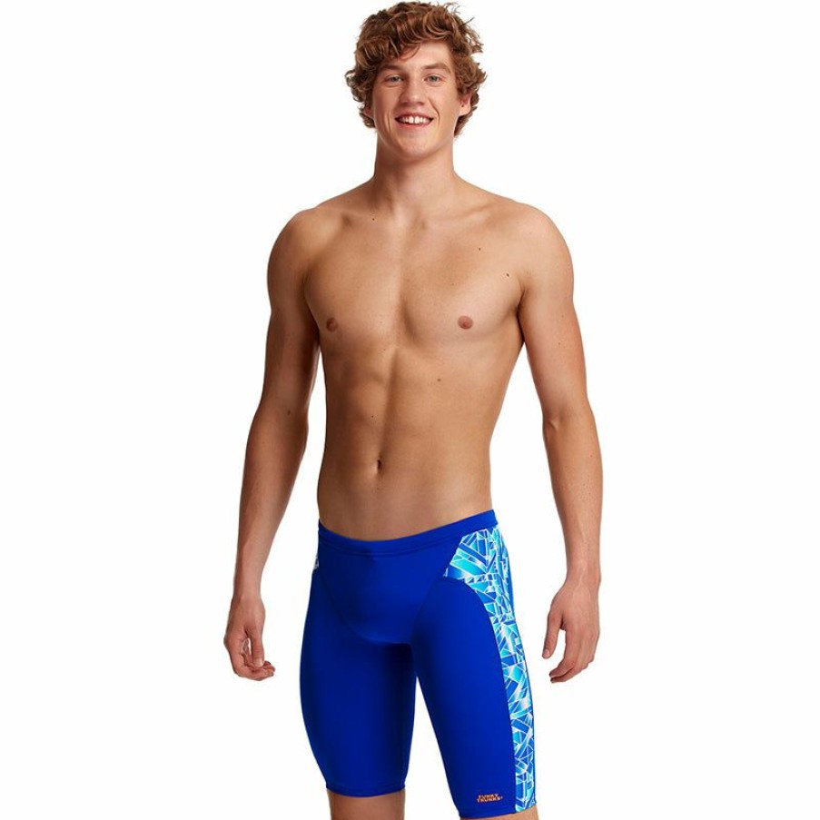 Mens * | Tendy Style Funky Trunks Pane Train Mens Training Jammers