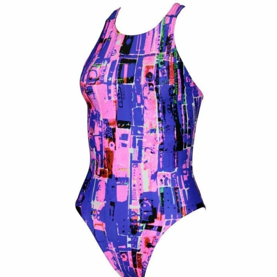 Womens * | Best Price Maru Eco Zone Back Ladies Swimsuit Pink