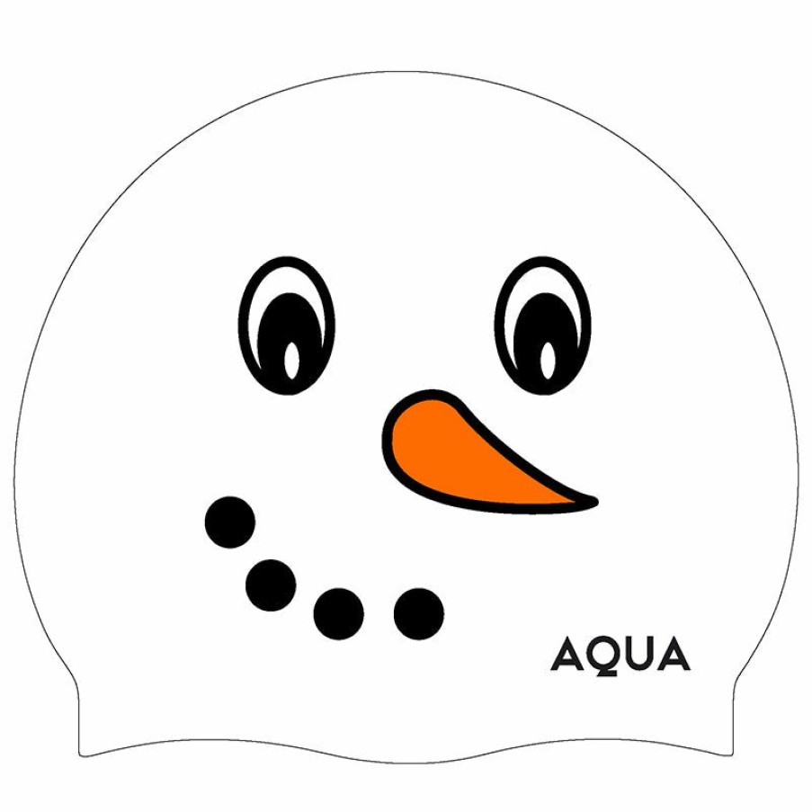 Accessories * | New Snowman Silicone Swim Hat