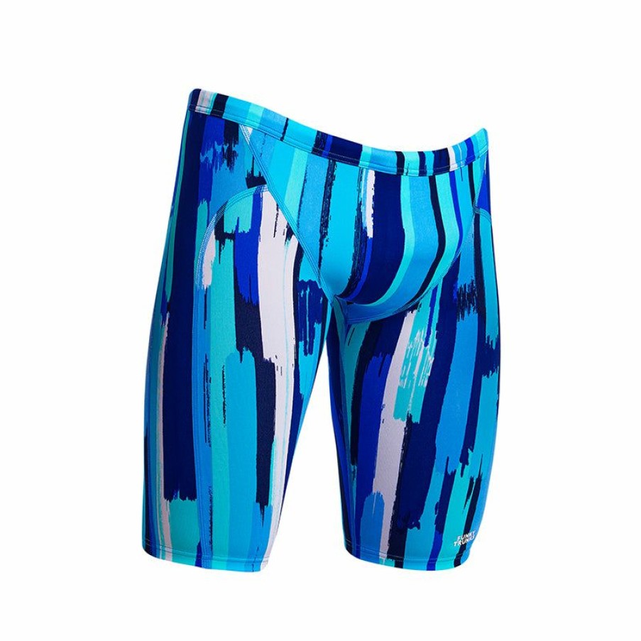 Mens * | Free Delivery Funky Trunks Roller Paint Mens Training Jammers