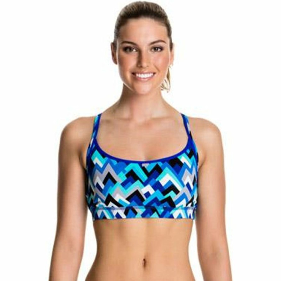 Womens * | Discount Store Funkita Peak Performance Ladies Bikini Sports Top