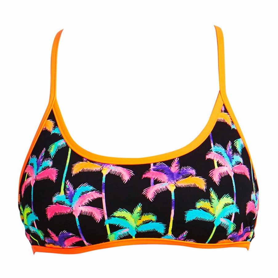 Womens * | Online Discount Funkita Palm Drive Ladies Cross Back Tie Bikini Top