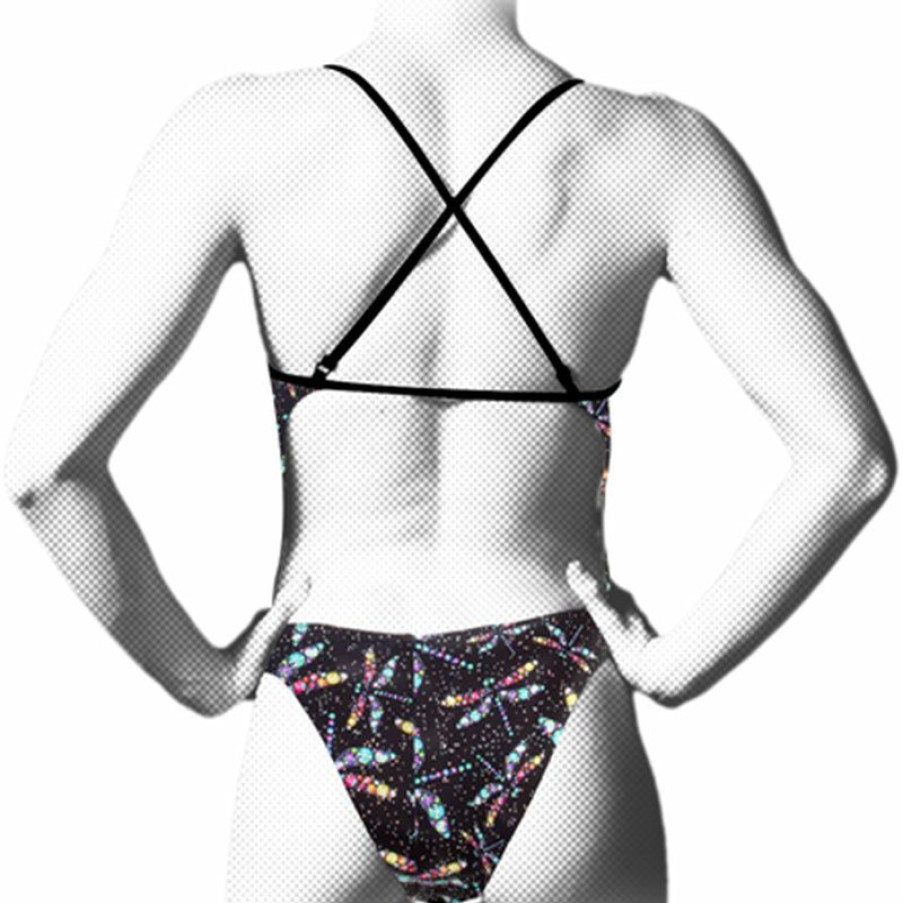 Womens * | Bestsellers Aquarapid Women'S Sirios Dragonfly Speed Back Printed Swimsuit