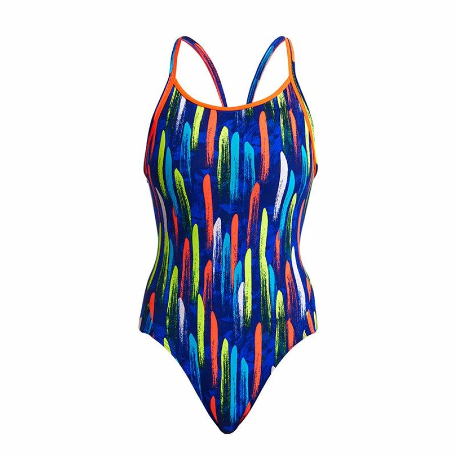 Womens * | Reliable Quality Funkita Fire Cracker Ladies Diamond Back One Piece