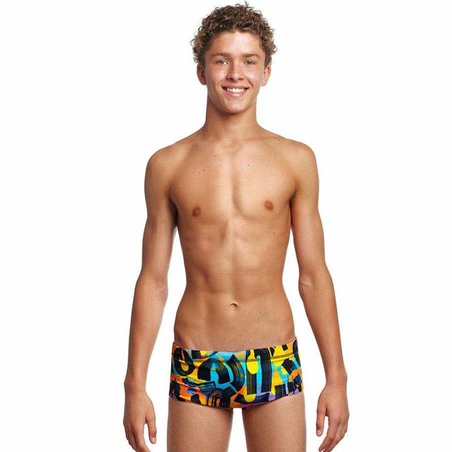 Kids * | Tendy Style Funky Trunks Smooth Stroke Boys Classic Trunks