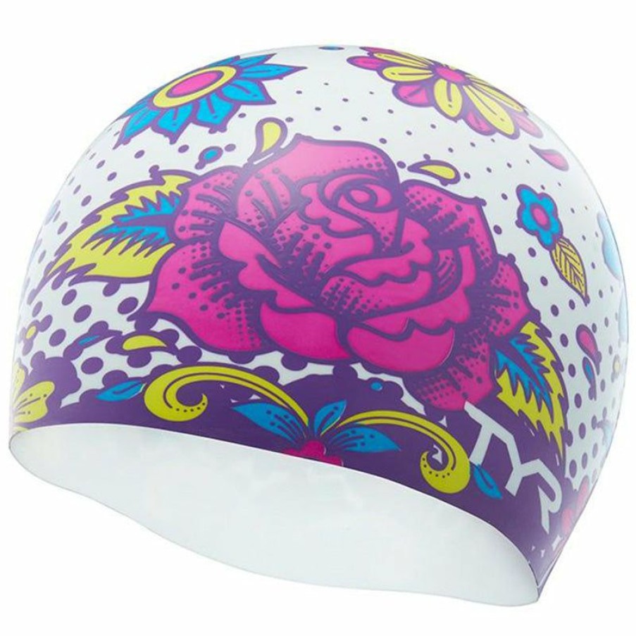 Accessories * | Free Delivery Tyr Flower Power Swim Hat