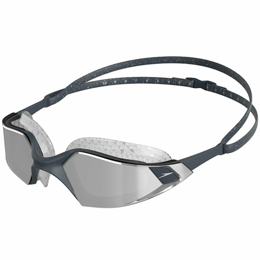 Accessories * | Reliable Quality Speedo Aquapulse Pro Mirror Goggles Grey/Silver