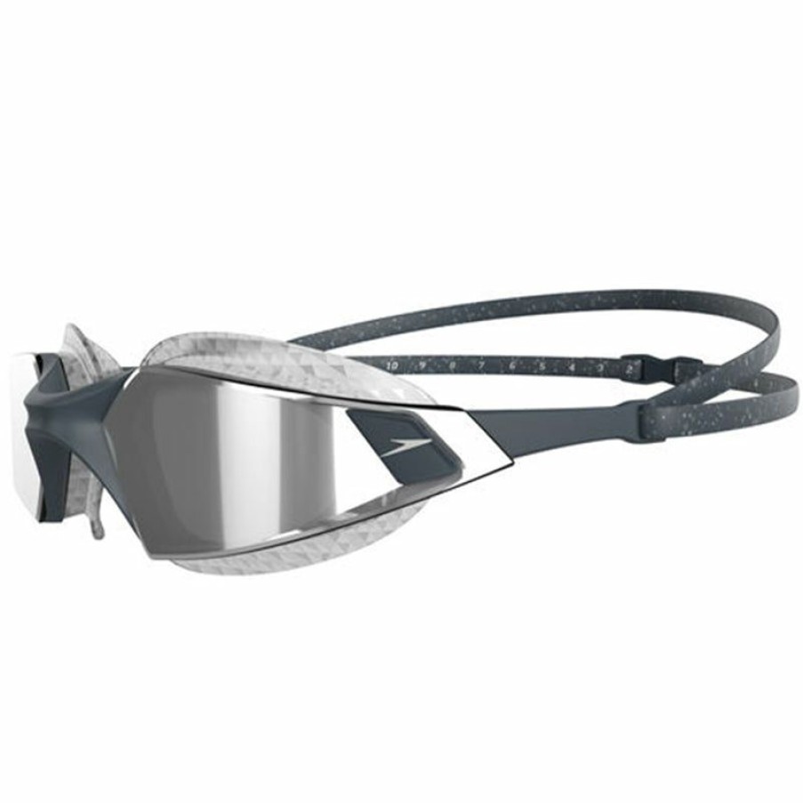 Accessories * | Reliable Quality Speedo Aquapulse Pro Mirror Goggles Grey/Silver