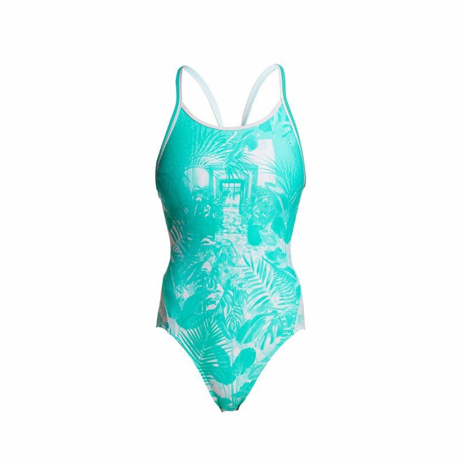 Womens * | Special Style Funkita Tropical Sunrise Ladies Diamond Back One Piece