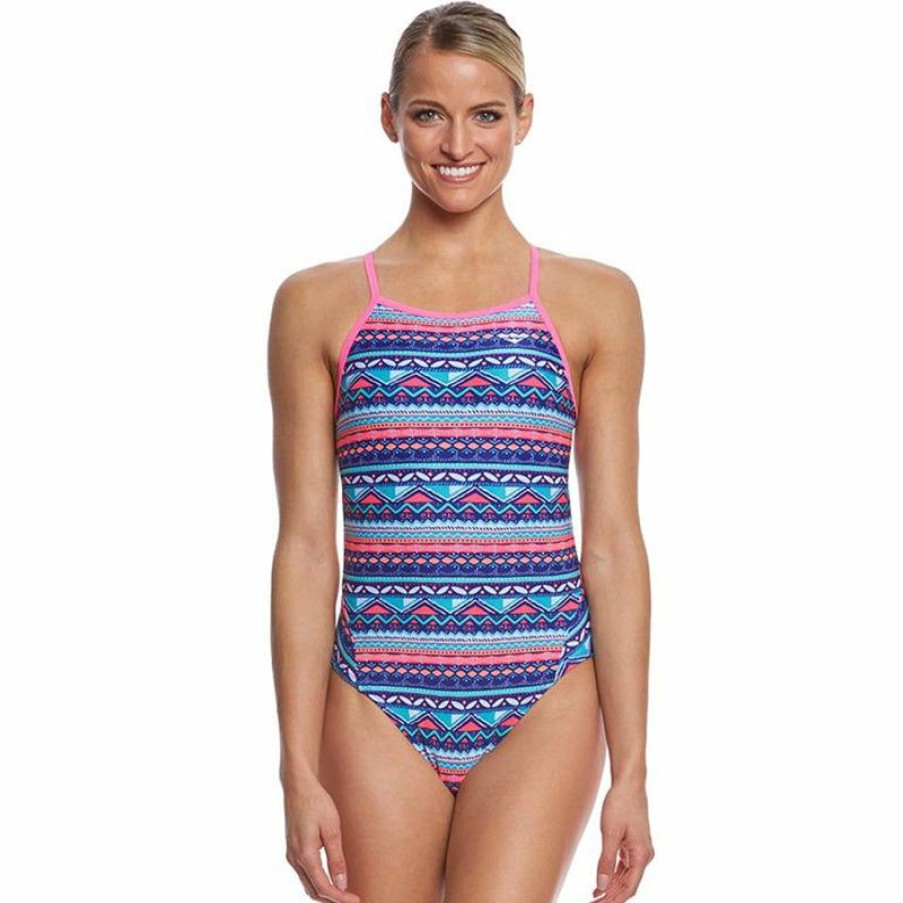 Womens * | Online Store The Finals Funnies Ditsy Doodles Non-Foil Wingback Swimsuit