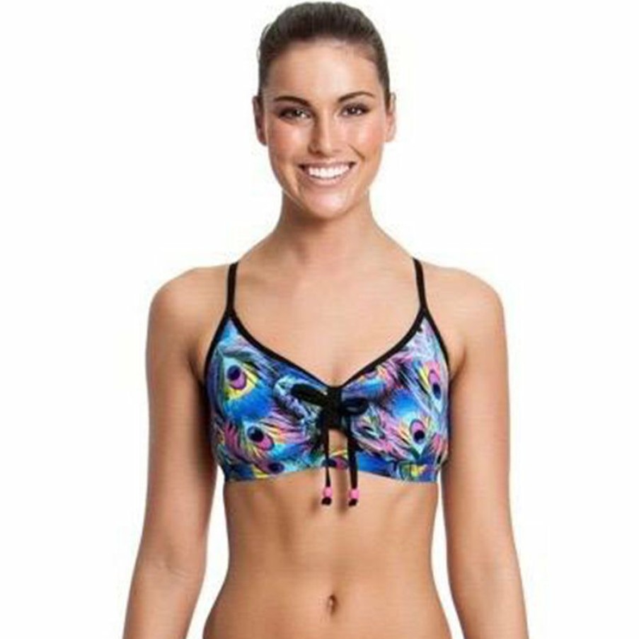 Womens * | Excellent Quality Funkita Peacock Paradise Ladies Tie Detail Top