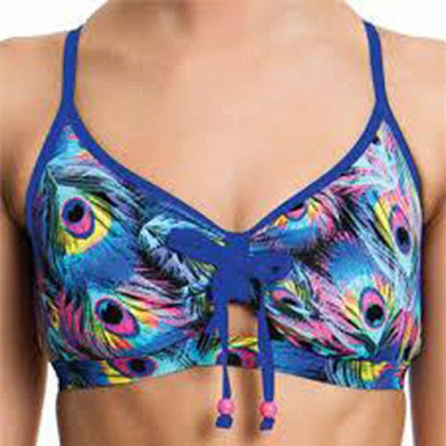 Womens * | Excellent Quality Funkita Peacock Paradise Ladies Tie Detail Top