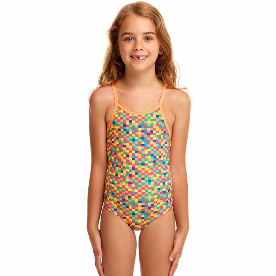 Kids * | Bestsellers Funkita Square Stare Toddlers Girls Printed One Piece