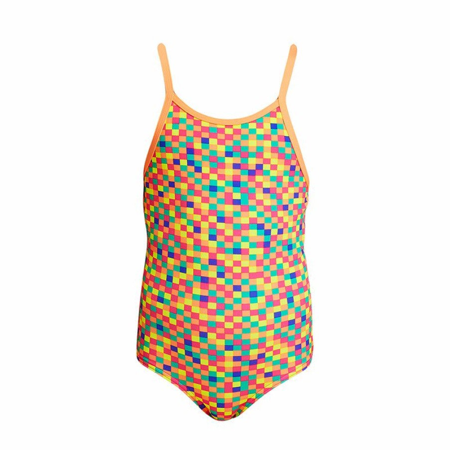 Kids * | Bestsellers Funkita Square Stare Toddlers Girls Printed One Piece