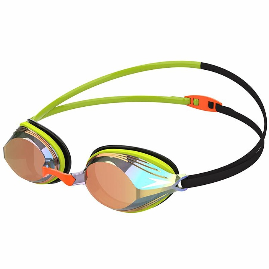 Accessories * | Online Store Speedo Vengeance Mirror Goggle Green/Orange