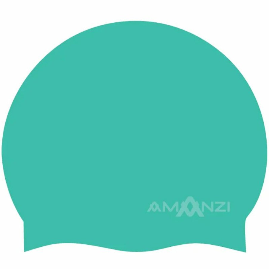 Accessories * | Excellent Amanzi Signature Teal Swim Cap