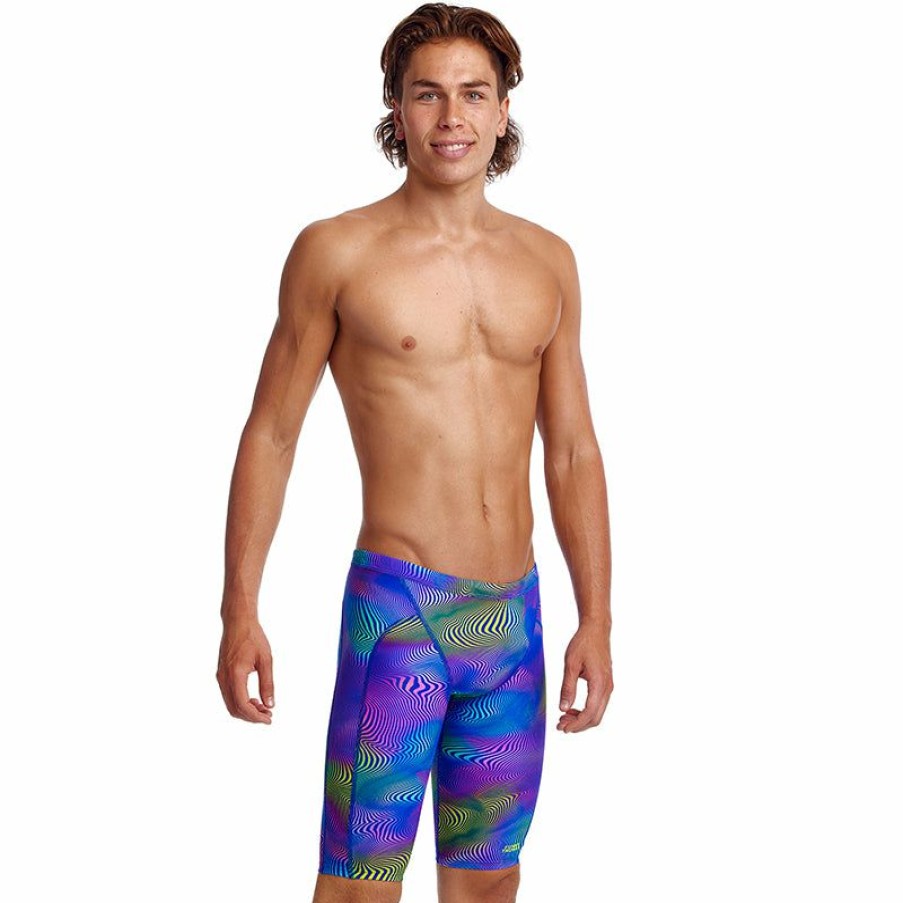 Mens * | Best Price Funky Trunks Screen Time Mens Training Jammers