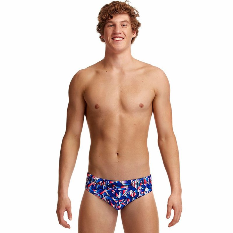 Mens * | Outlet Sale Funky Trunks Pane In The Glass Mens Classic Briefs