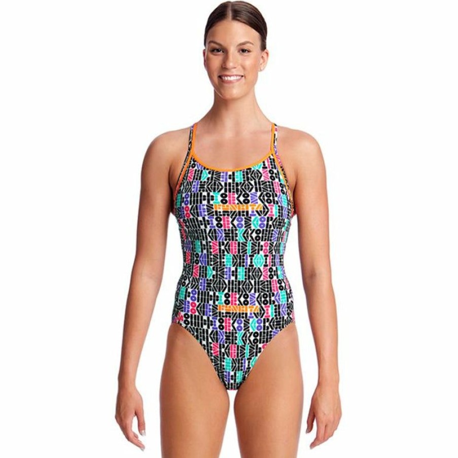 Womens * | Online Store Funkita Secret Code Ladies Diamond Back One Piece