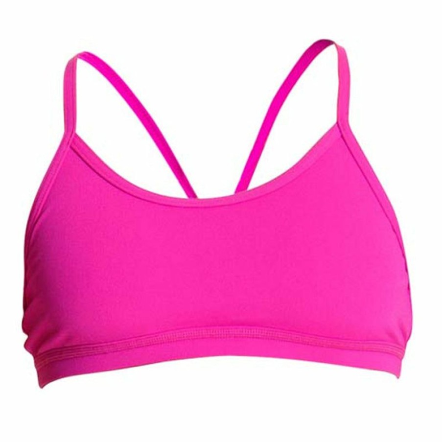 Womens * | Opening Sales Funkita Still Pink Ladies Bikini Sports Top