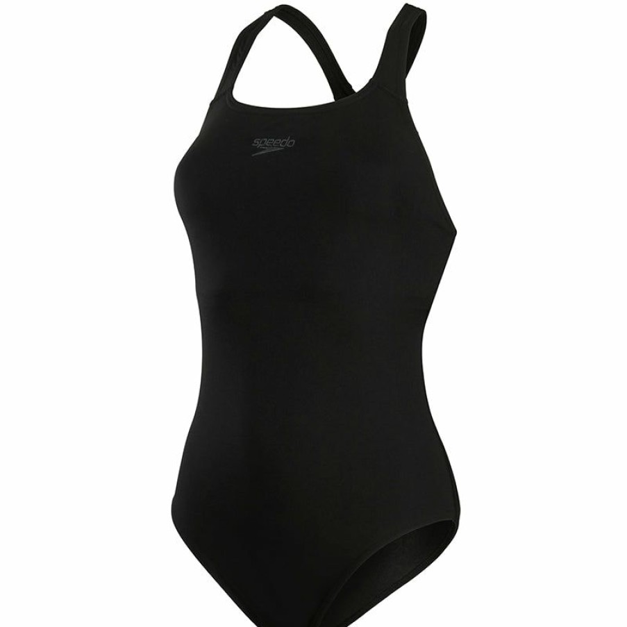 Womens * | Large Choice Speedo Eco Essential Endurance Plus Kickback Swimsuit Black