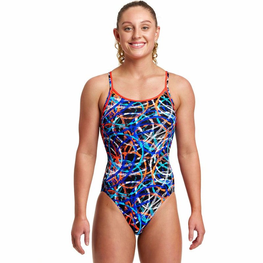 Womens * | Excellent Funkita Spin Doctor Ladies Diamond Back One Piece