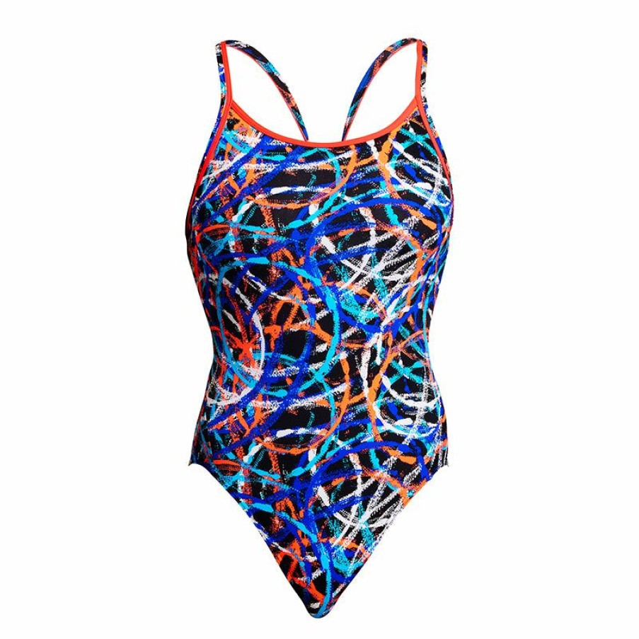 Womens * | Excellent Funkita Spin Doctor Ladies Diamond Back One Piece