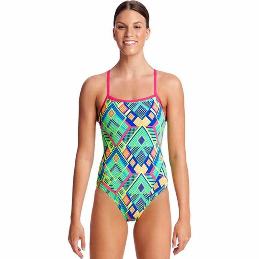 Womens * | Online Store Funkita Diamond Fire Ladies Single Strap One Piece