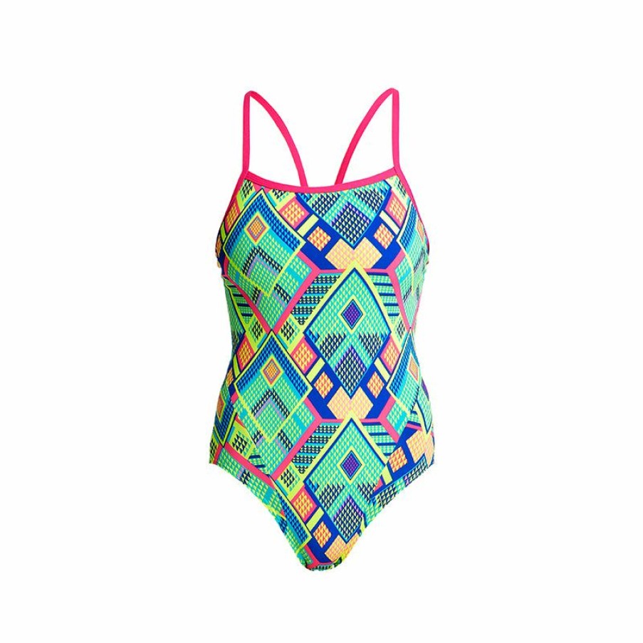 Womens * | Online Store Funkita Diamond Fire Ladies Single Strap One Piece