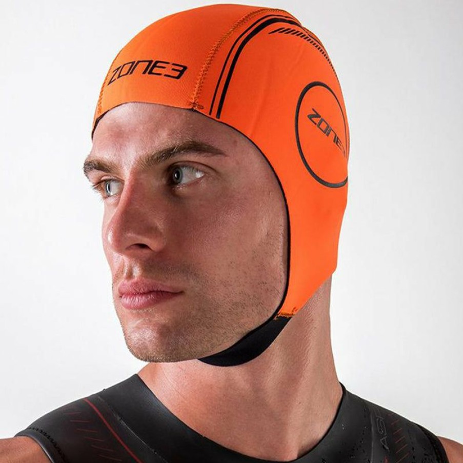 Accessories * | Special Style Zone3 Neoprene Swim Cap Orange