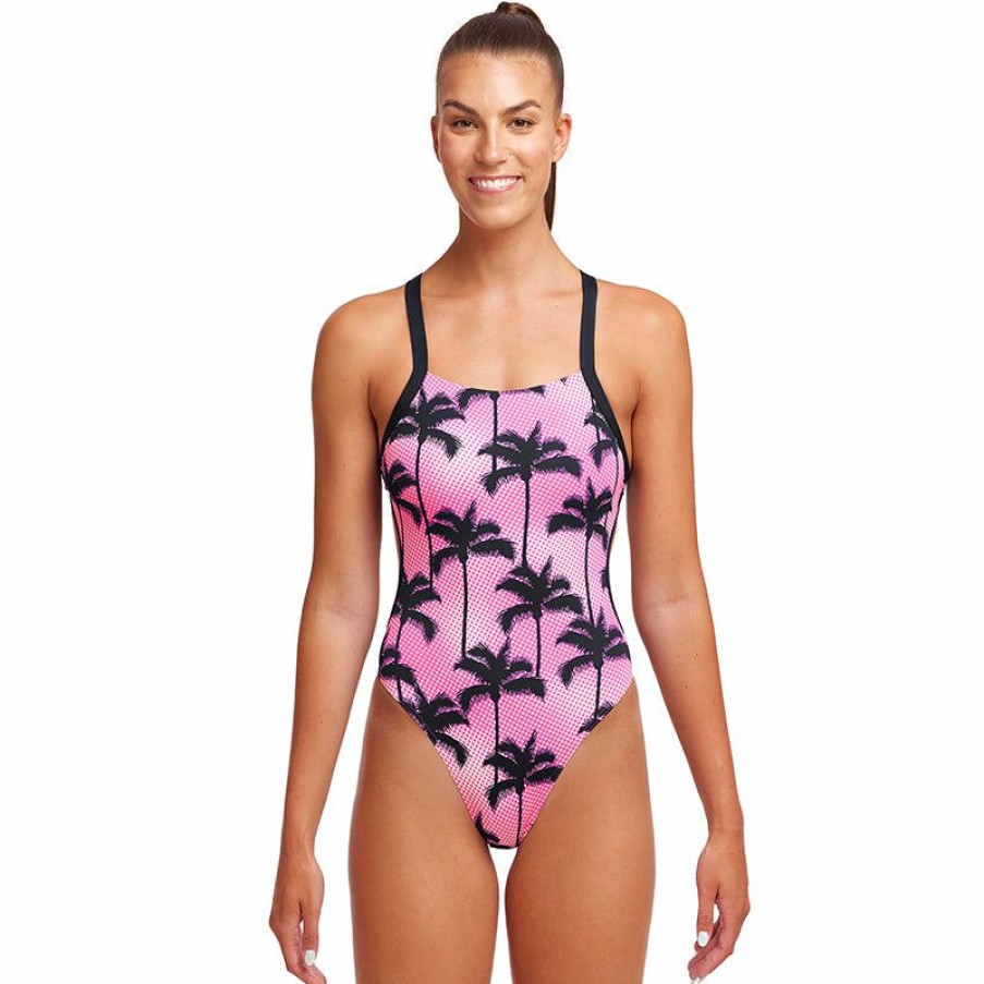 Womens * | Reliable Quality Funkita Pop Palms Ladies Brace Free One Piece