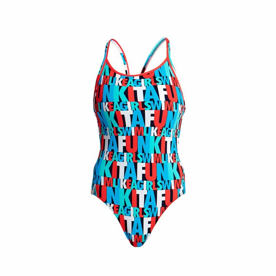 Womens * | Excellent Quality Funkita Swim Squad Ladies Diamond Back One Piece