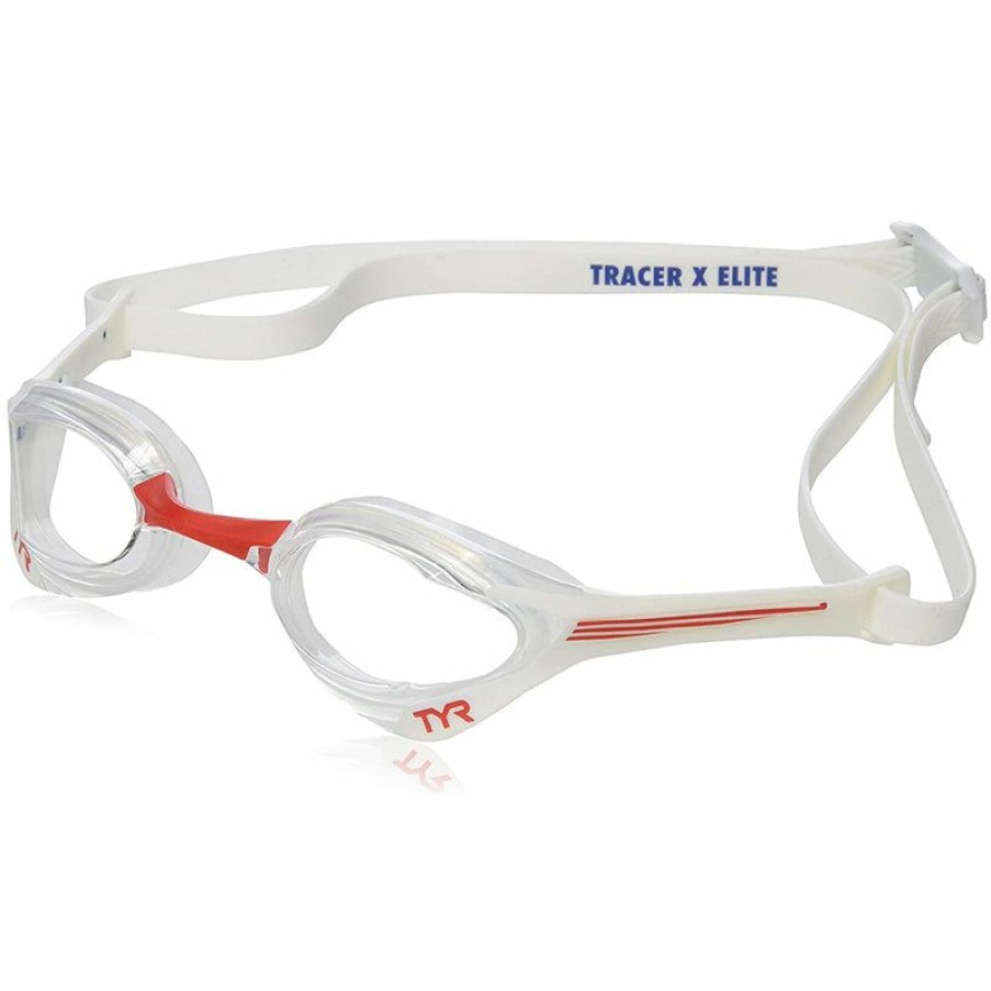 Accessories * | Best Sellers Tyr Tracer-X Elite Mirrored Racing Adult Goggles Silver/Red