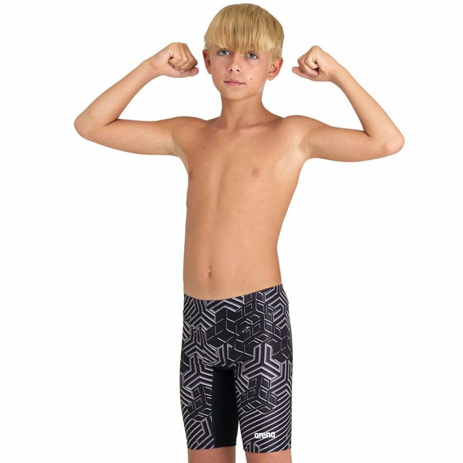 Kids * | Best-Selling Arena Kikko Pro Boys' Jammer Black/Multi