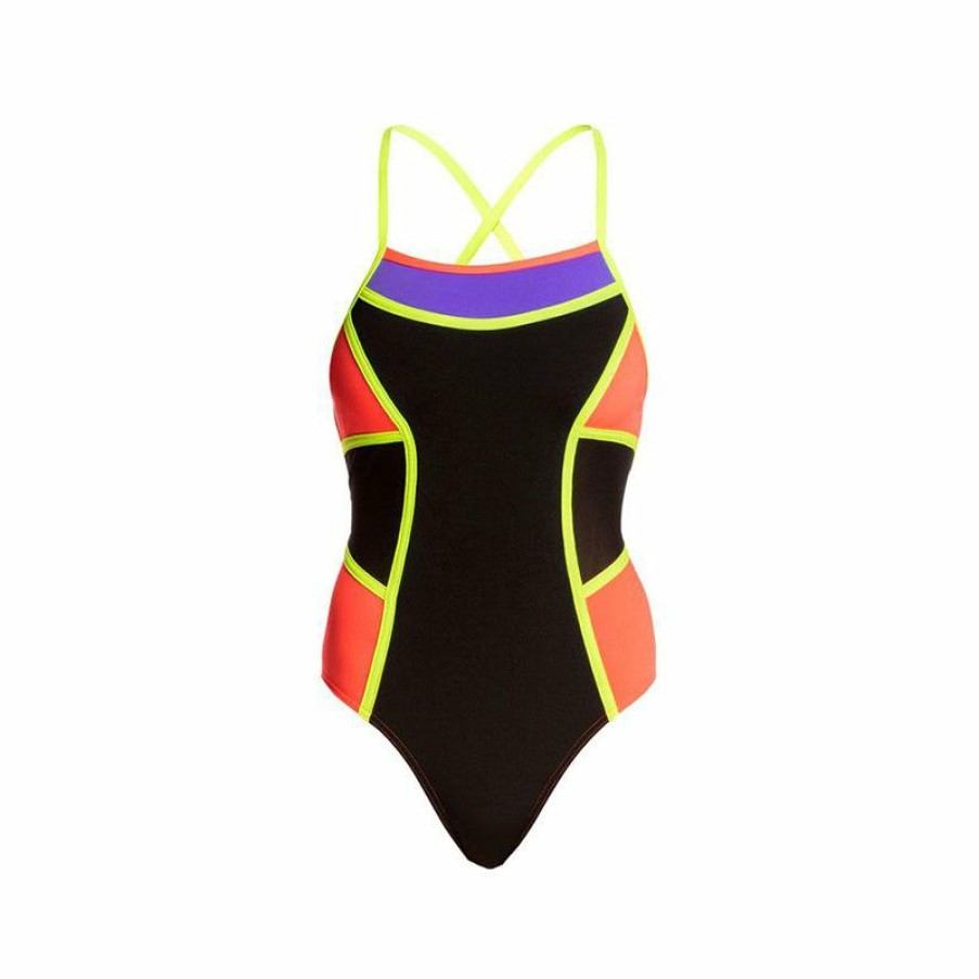 Womens * | Special Style Funkita Flame Thrower Ladies Colour Block One Piece