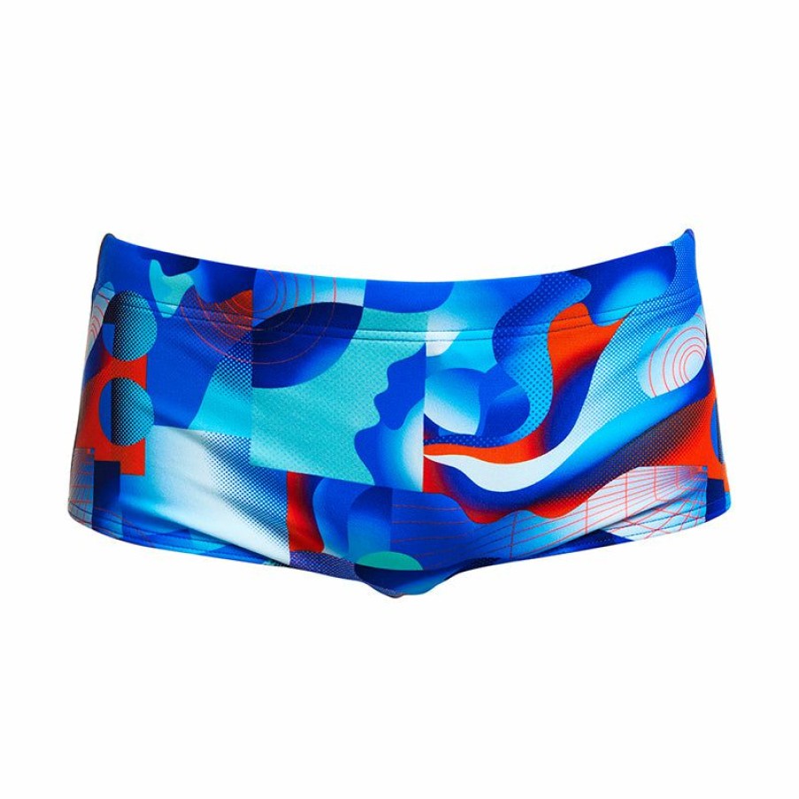 Kids * | Best Sellers Funky Trunks Battle Blue Boys Sidewinder Trunks