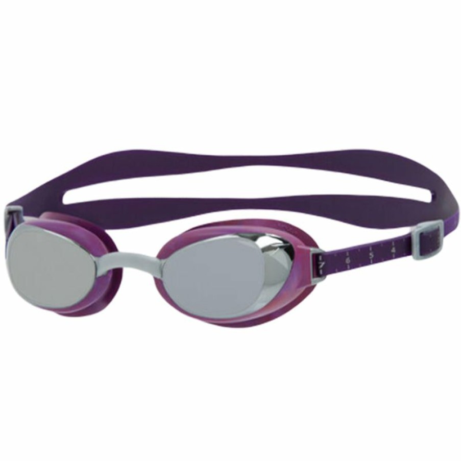 Accessories * | Free Delivery Speedo Aquapure Mirror Goggle Purple/Silver