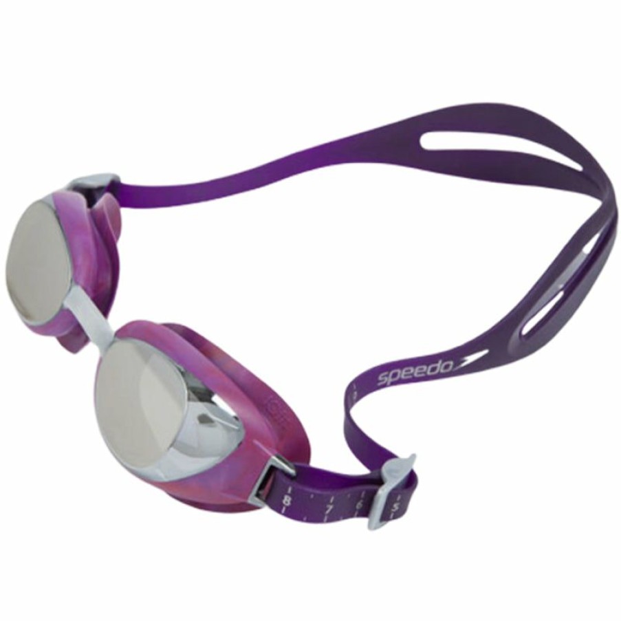 Accessories * | Free Delivery Speedo Aquapure Mirror Goggle Purple/Silver