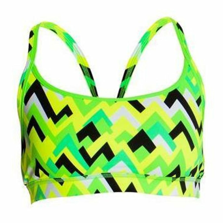 Womens * | Bestsellers Funkita Tiptonic Ladies Bikini Sports Top