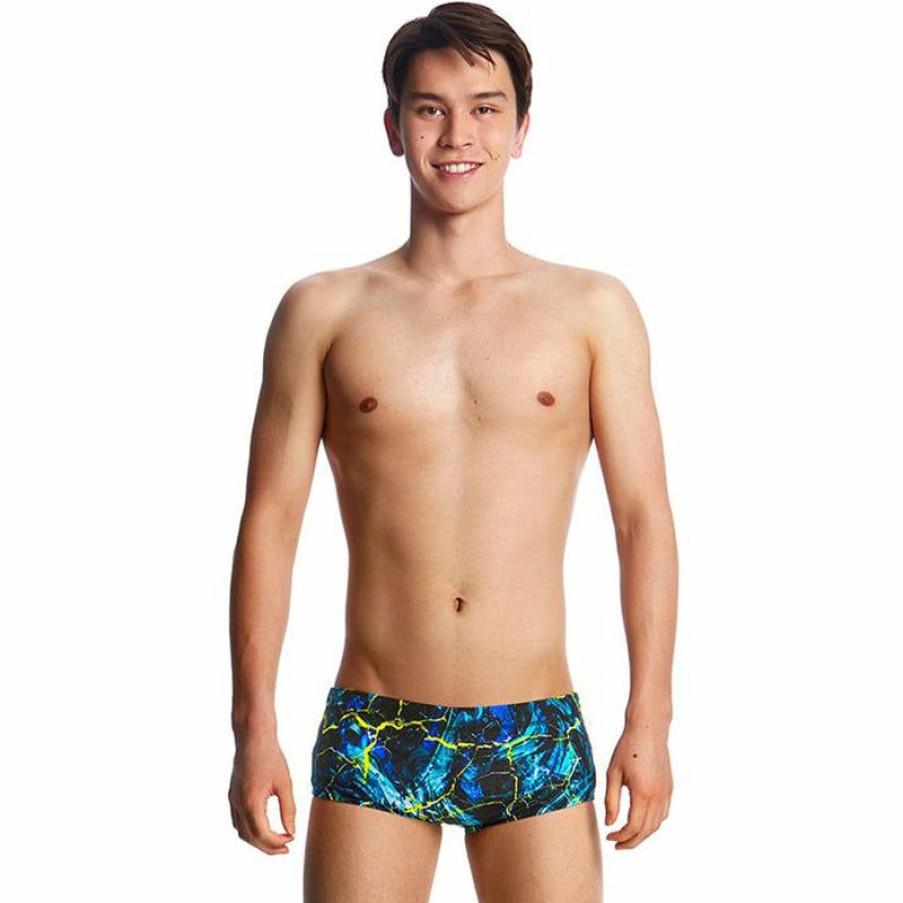 Kids * | Best Sellers Funky Trunks Midnight Marble Boys Classic Trunks