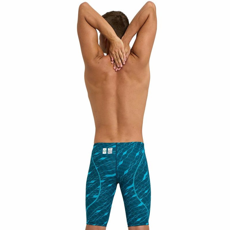 Mens * | Excellent Quality Arena Men'S Powerskin St Next Eco Jammers Clean/Sea Blue