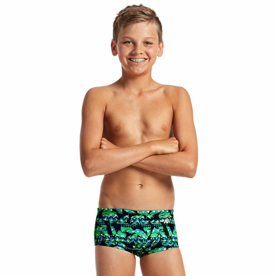 Kids * | Special Style Amanzi Bahamas Boys Trunks